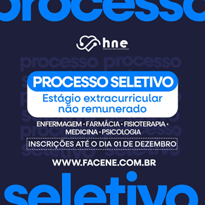 RESULTADO FINAL DO PROCESSO SELETIVO DE ESTÁGIO NÃO REMUNERADO – HNE