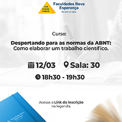 Biblioteca da Facene/Famene promove curso sobre elaboração de trabalhos científicos nas normas da ABNT  Texto: