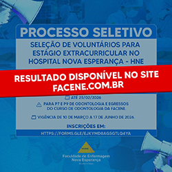 Facene divulga resultado da seleção para estágio extracurricular de Odontologia no HNE