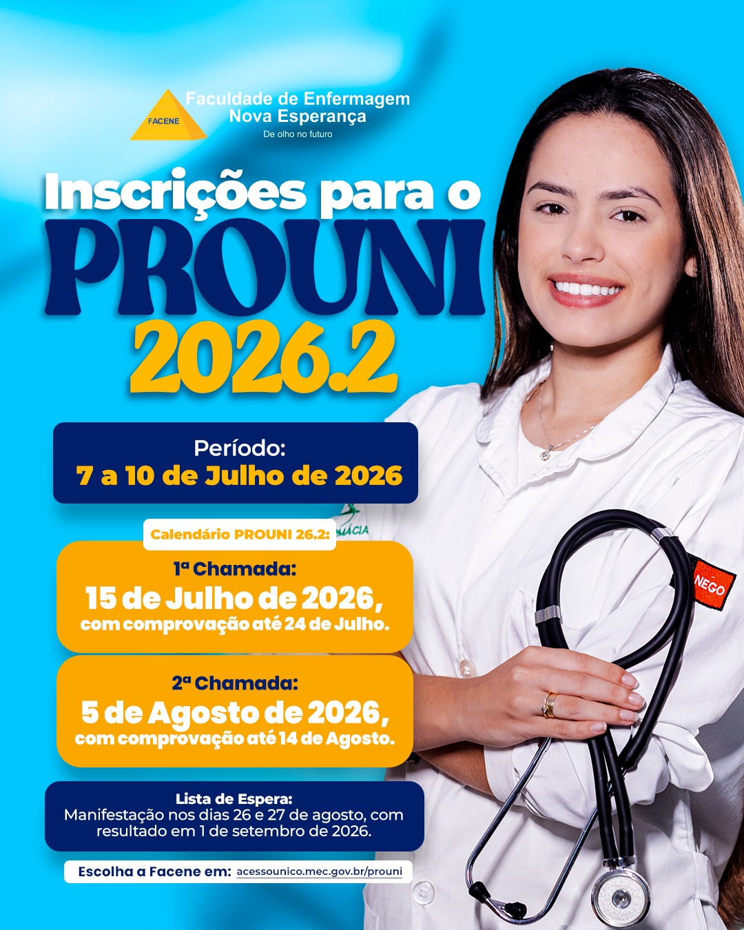 Inscrições abertas para o PROUNI!