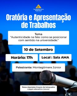 Oficina de Oratória: fale com autenticidade e encontre sua voz na universidade