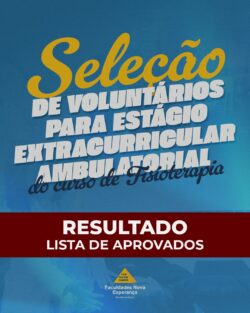 FACENE divulga lista de aprovados para o Estágio Extracurricular de Fisioterapia 2026.2