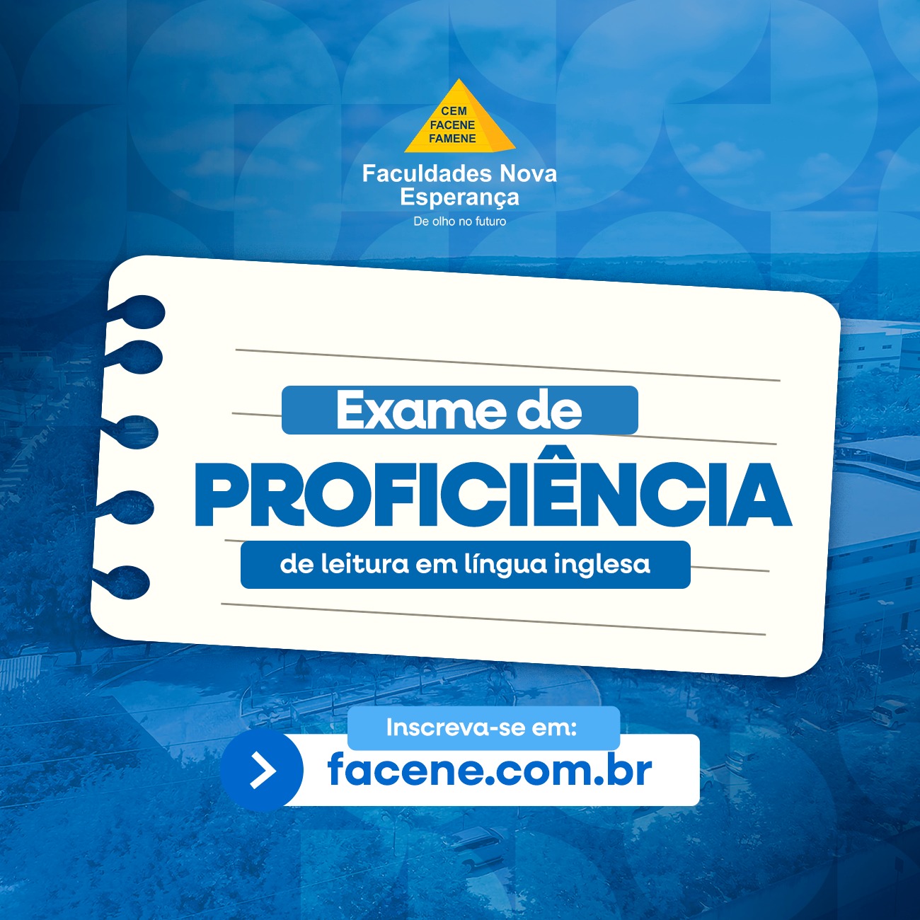 EXAME DE PROFICIÊNCIA DE LEITURA EM LÍNGUA INGLESA PARA PROCESSO SELETIVO DO PROGRAMA DE PÓS-GRADUAÇÃO STRICTO SENSU (MESTRADO)
