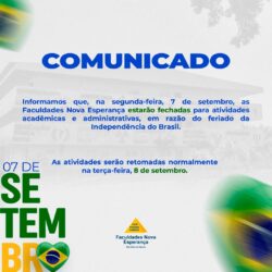 COMUNICADO – 7 DE SETEMBRO
