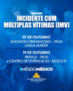 INSCRIÇÕES ABERTAS | WORKSHOP – INCIDENTE COM MÚLTIPLAS VÍTIMAS