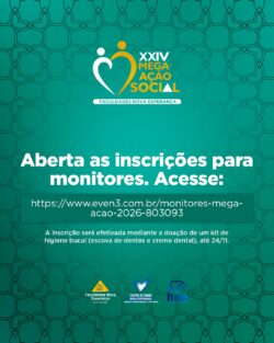INSCRIÇÕES ABERTAS PARA VOLUNTÁRIOS DA MEGA-AÇÃO SOCIAL 2026